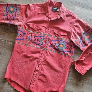 Vintage Wrangler Men's Button Up